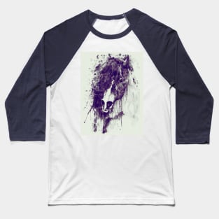 Abstract Horse Head Purple Tones Baseball T-Shirt